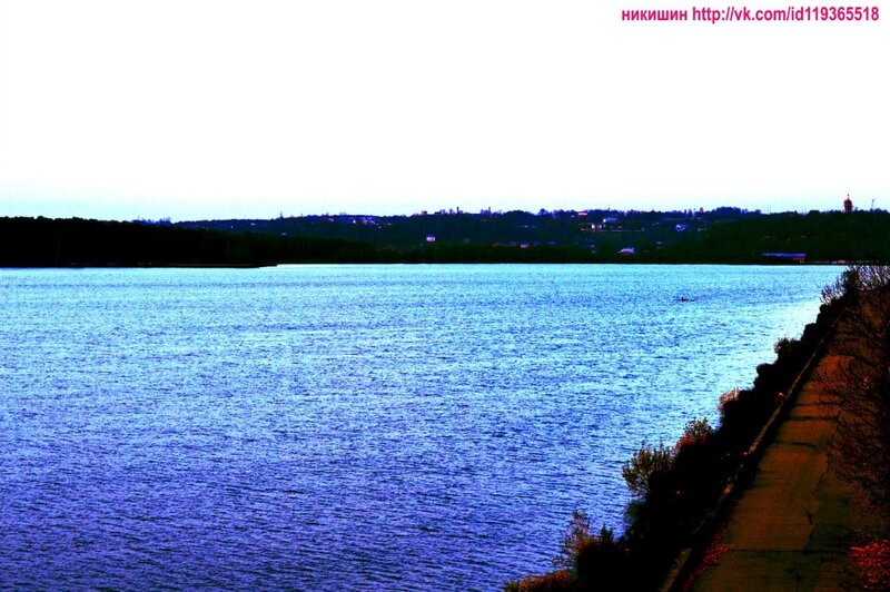 Lake view at dusk