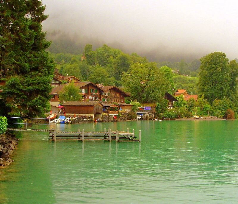 Lake Village in Fog