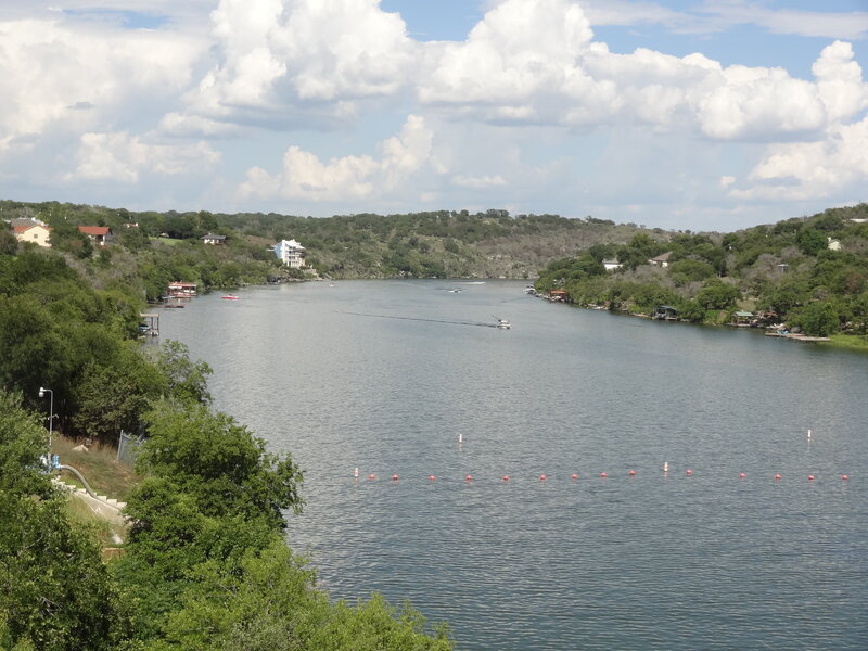 Lake with Boats and Houses