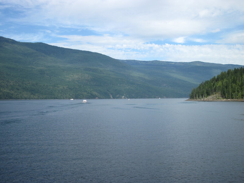 Lake with Boats — Blue