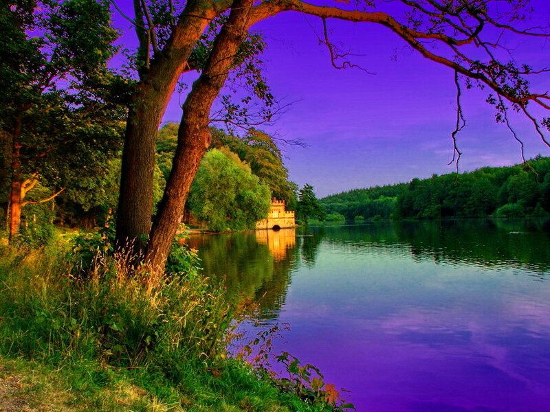 Lake with Castle Ruin