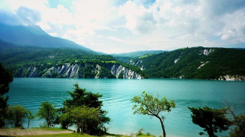 Lake with Cliffs