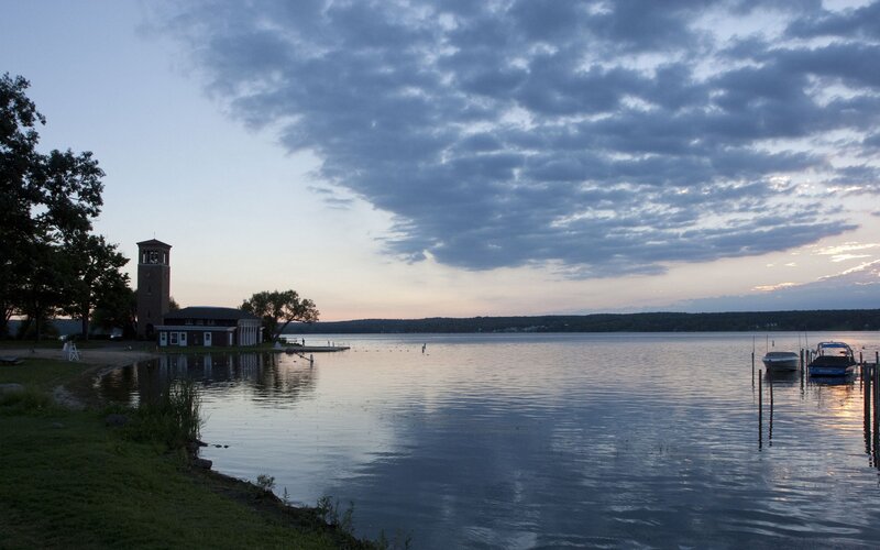 Lake with Clock Tower