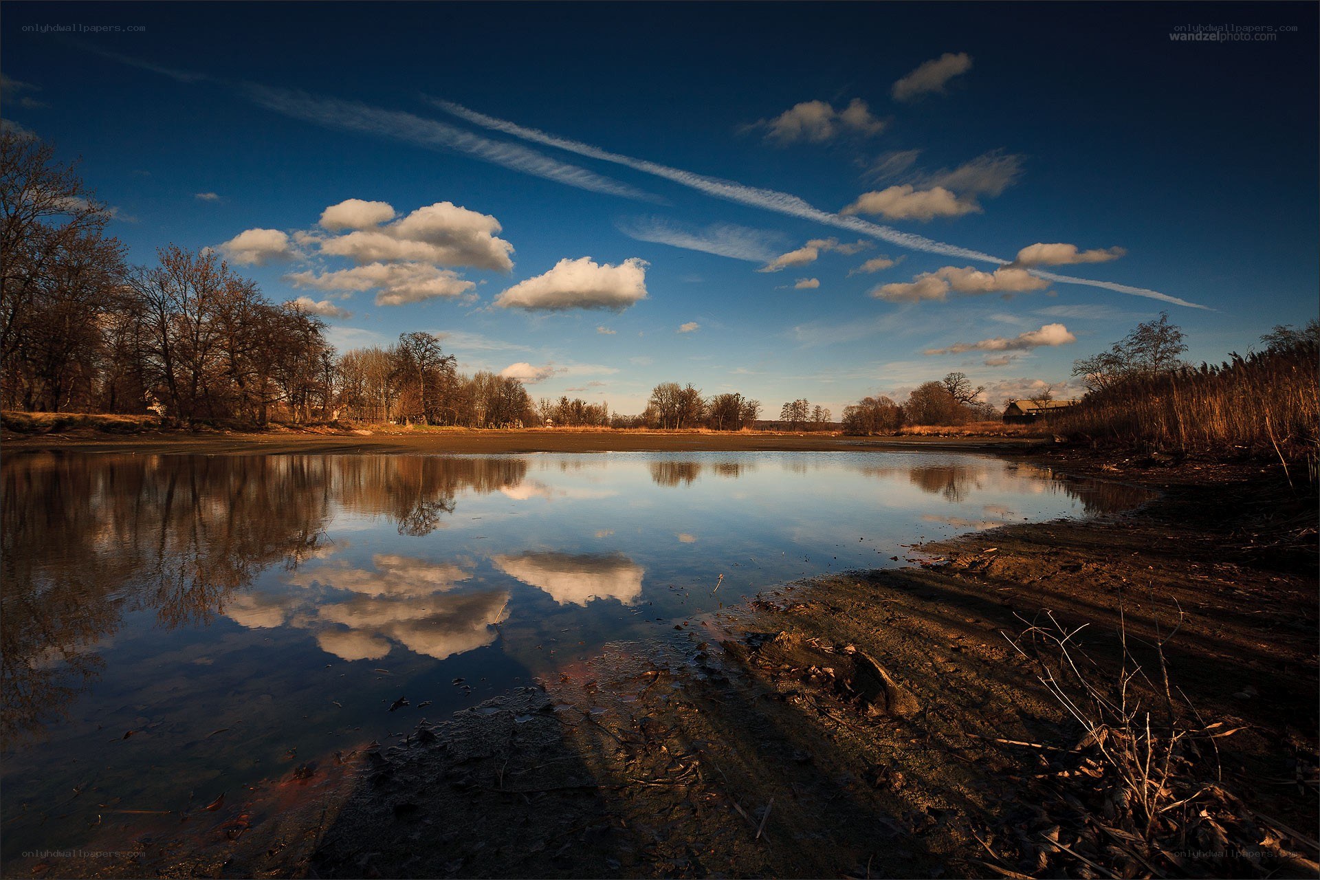 Lake with Cloud Reflection