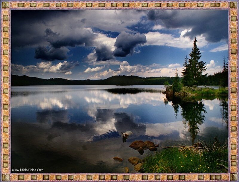 Lake with Cloud Reflection