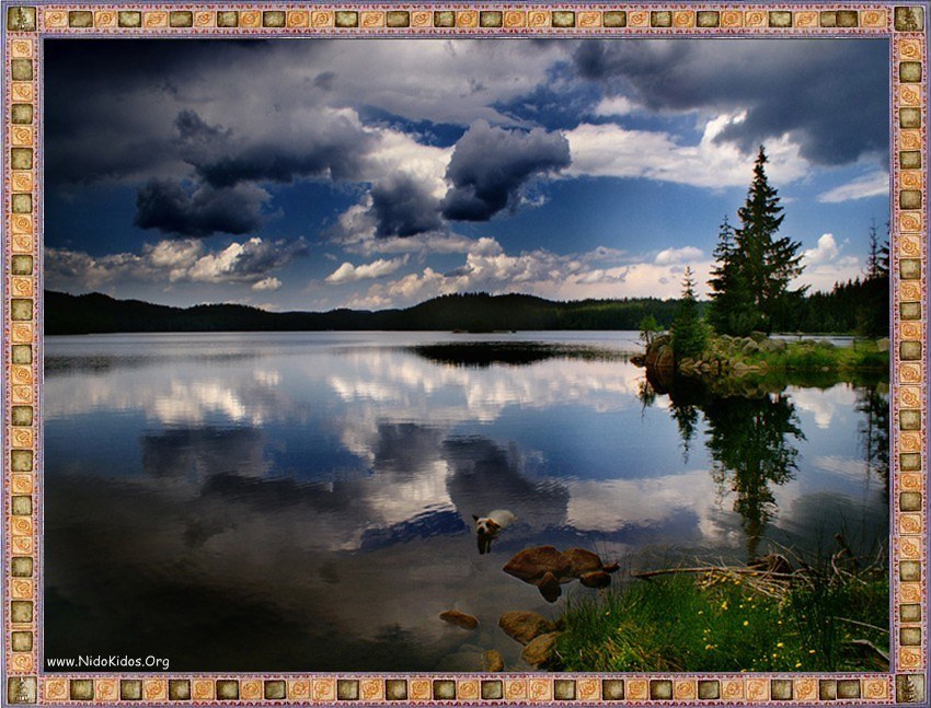 Lake with Cloud Reflection