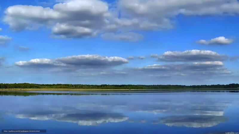 Lake with Cloud Reflection