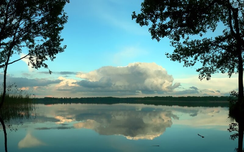 Lake with Cloud Reflection
