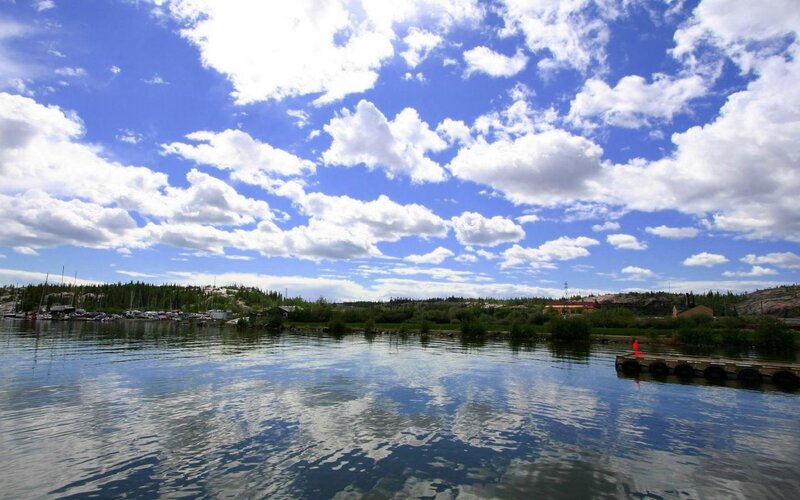 Lake with Dock and Boats