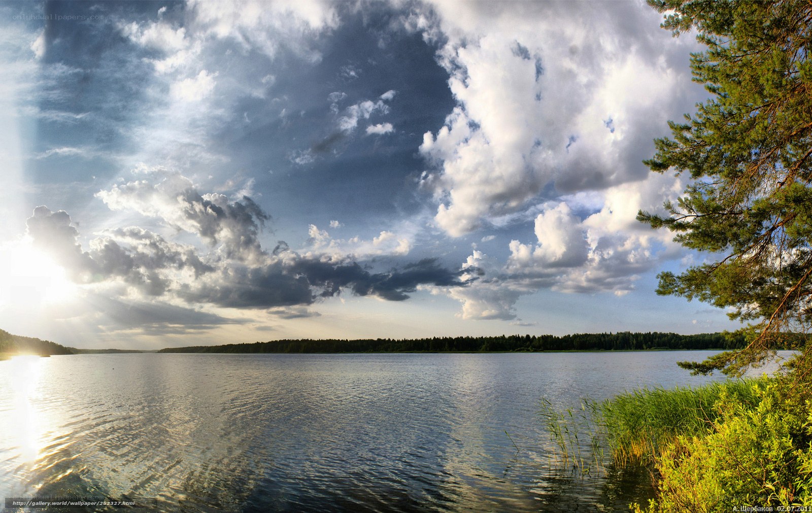 Lake with dramatic clouds