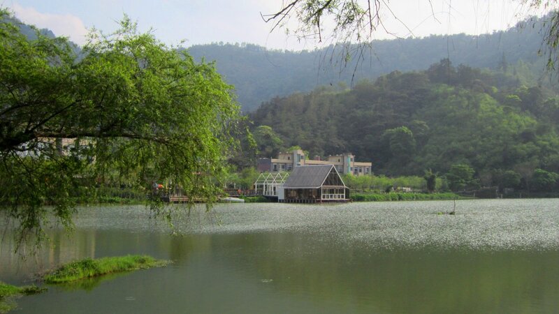 Lake with Floating House