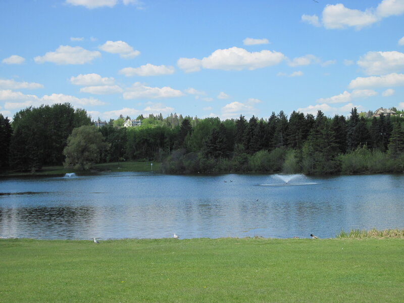 Lake with Fountains