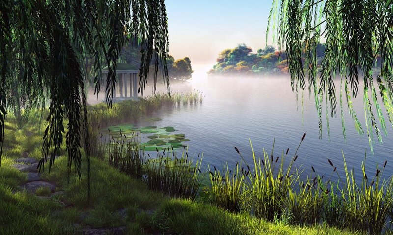 Lake with Gazebo