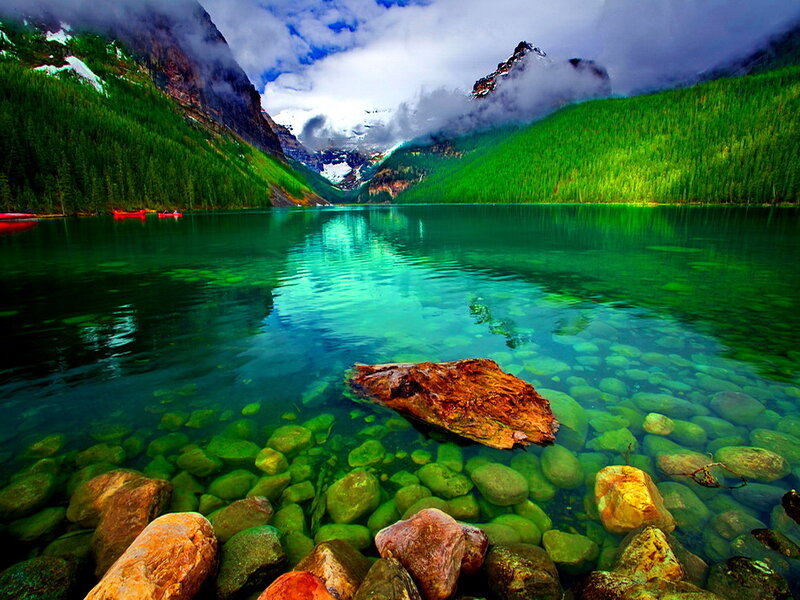 Lake with Green Water