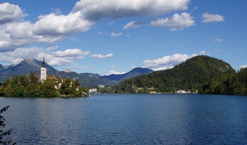 Lake with Island Church