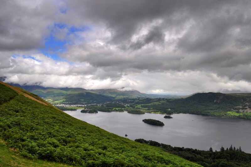 Lake with Islands and Hills — Green