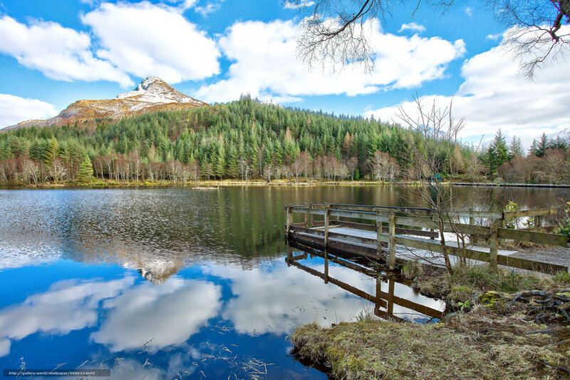 Lake with mountain reflection