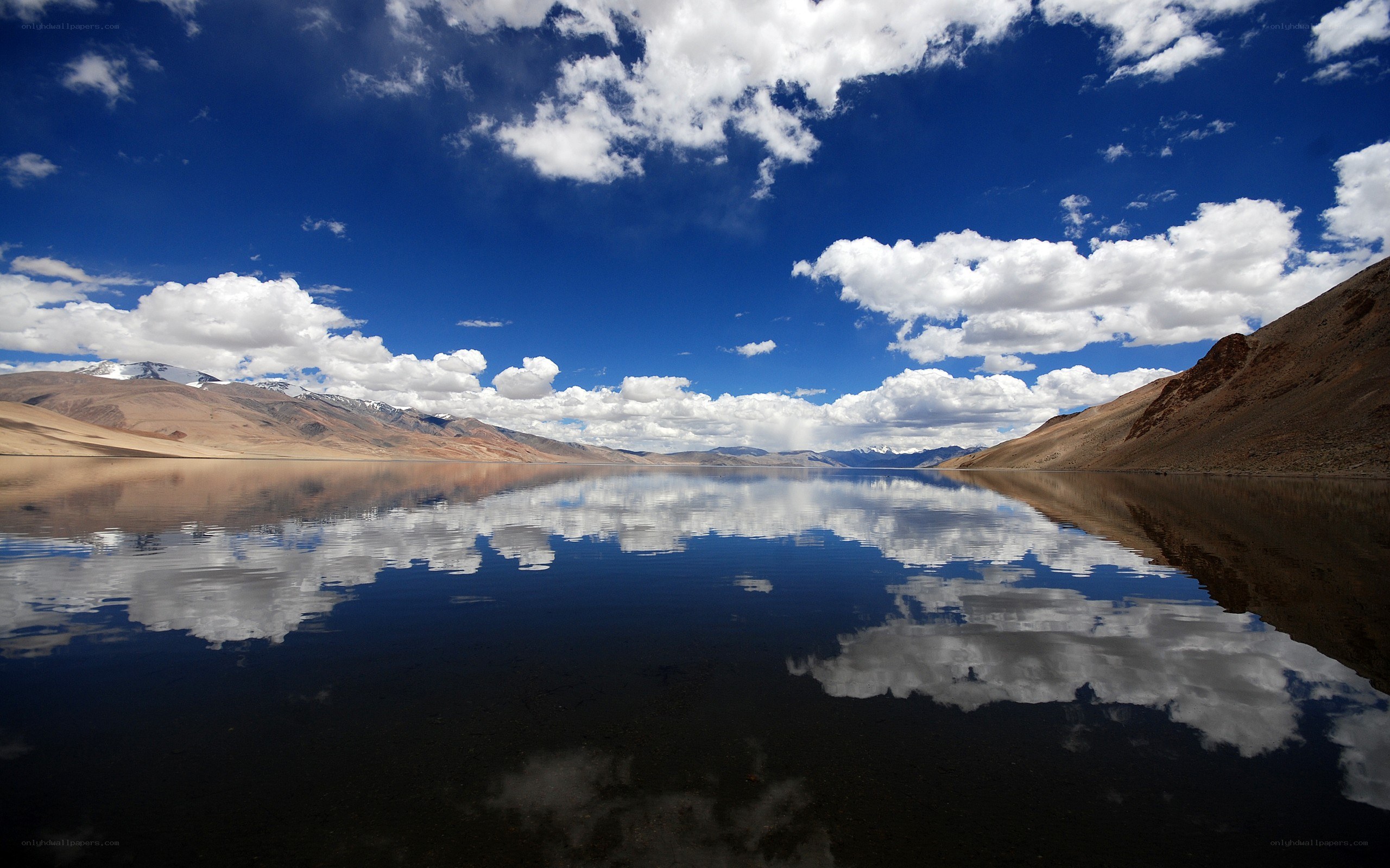 Lake with mountain reflection
