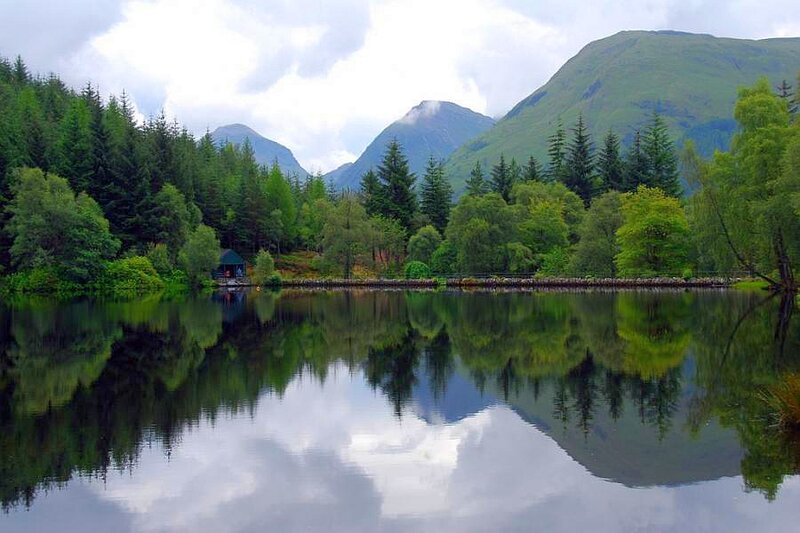 Lake with Mountain Reflection — Green, Serene, Afternoon