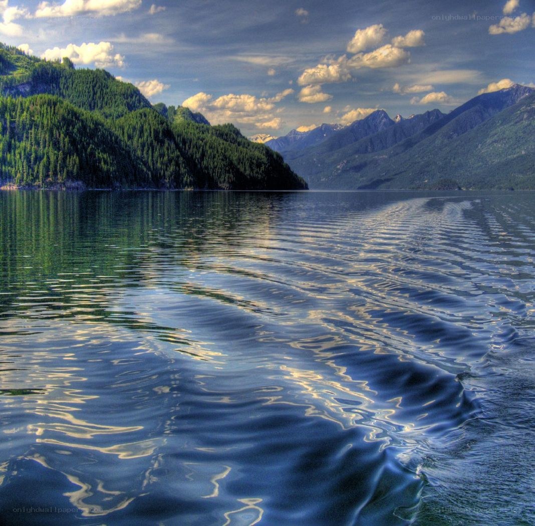 Lake with mountain reflections