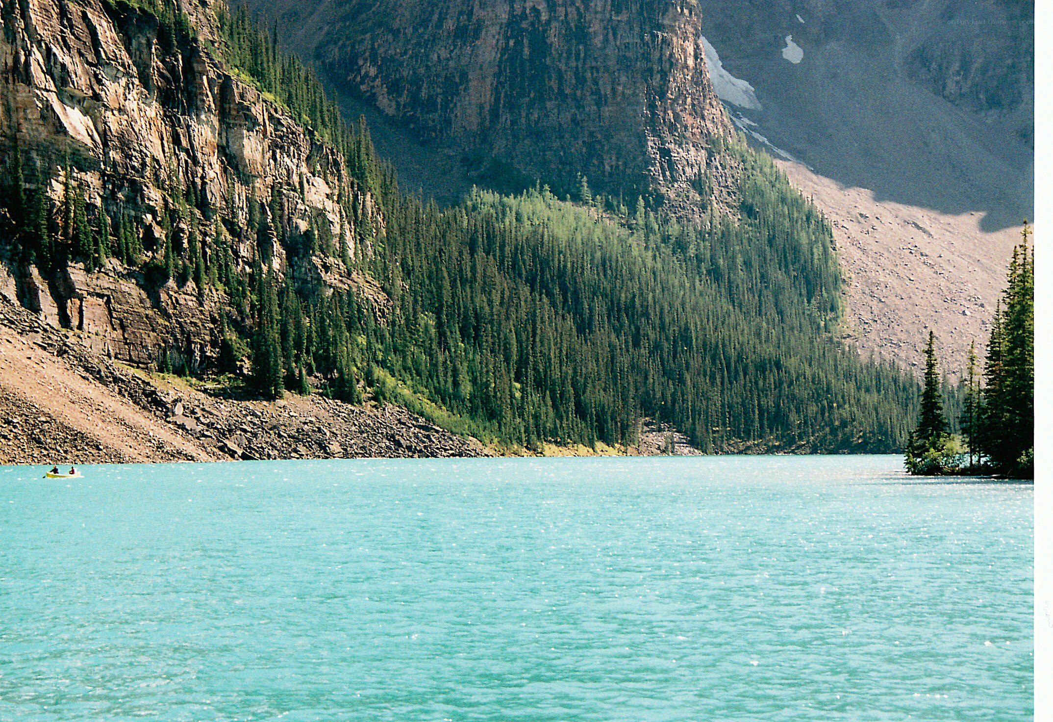 Lake with mountains and forest