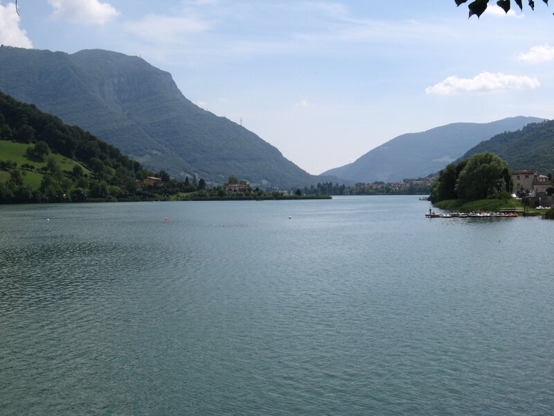 Lake with mountains in Italy