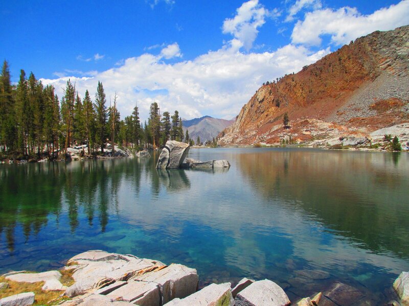 Lake with Rock Formation