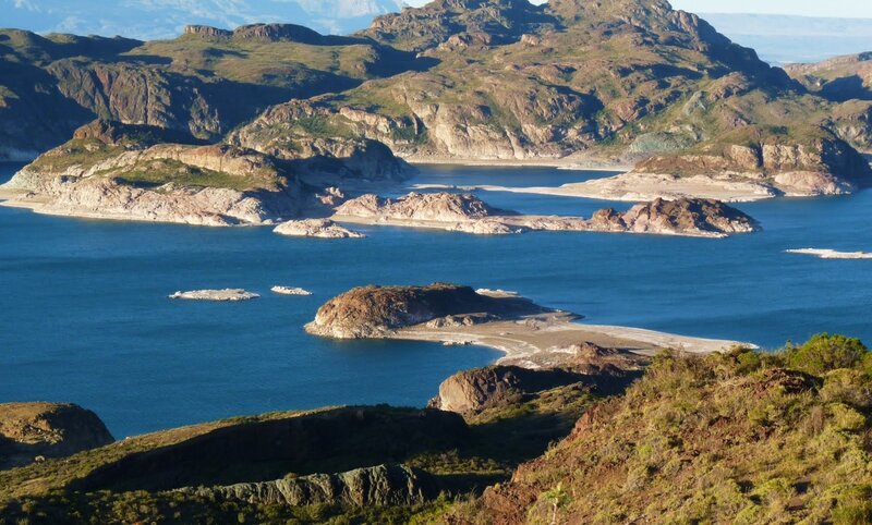 Lake with Rocky Islands — Blue, Serene