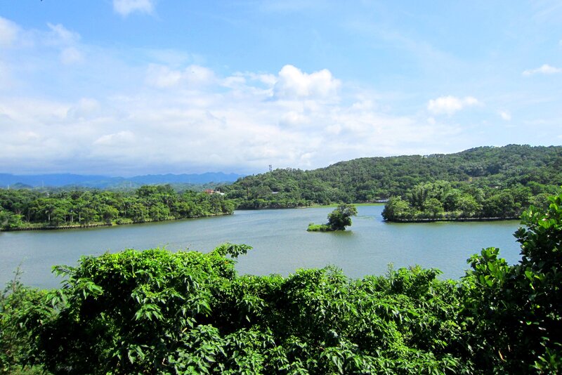 Lake with Small Island — Green