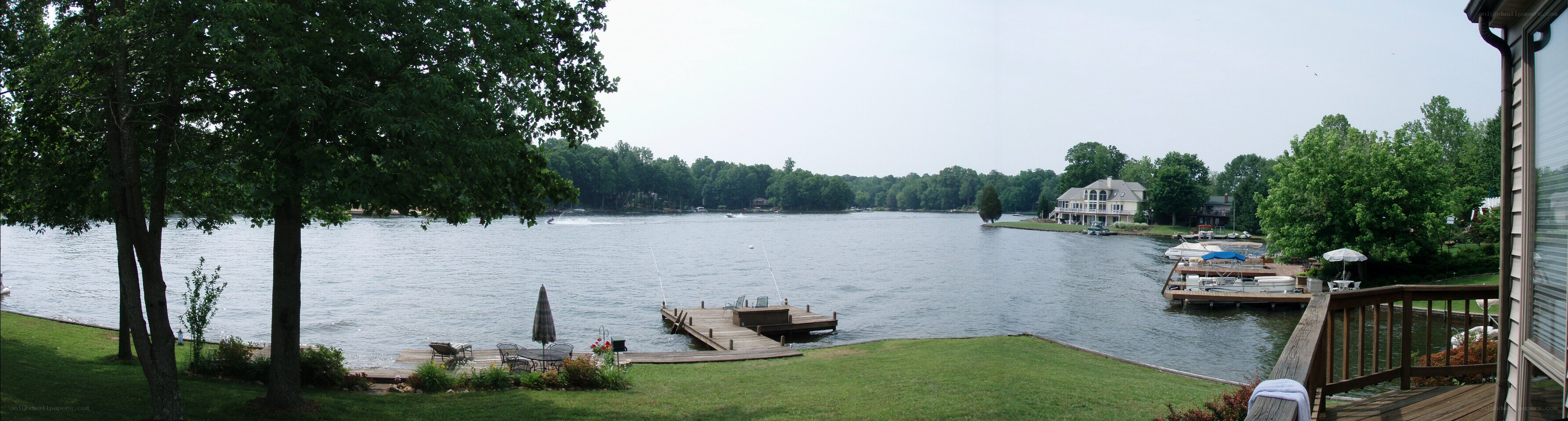 Lakefront property with docks