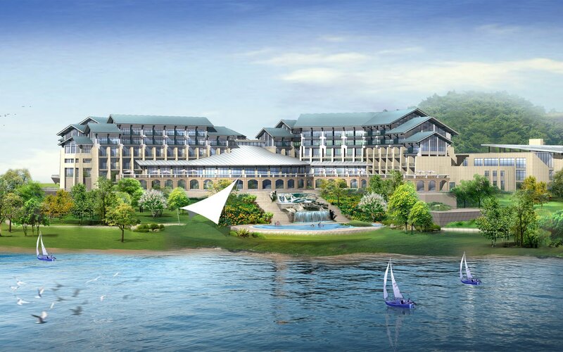 Lakefront Resort Building