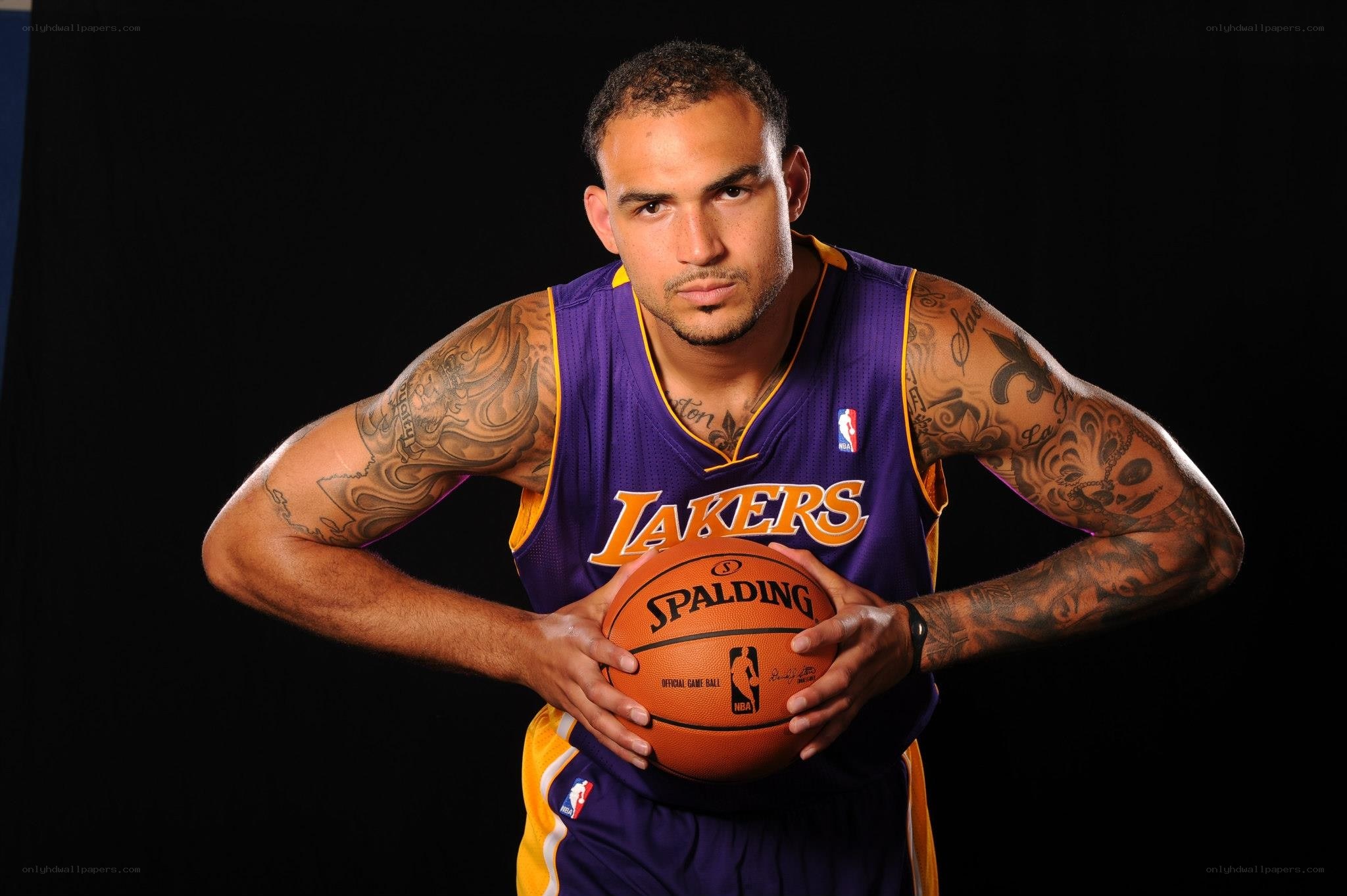 Lakers basketball player portrait
