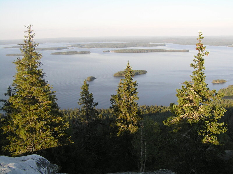 Lakes and islands landscape
