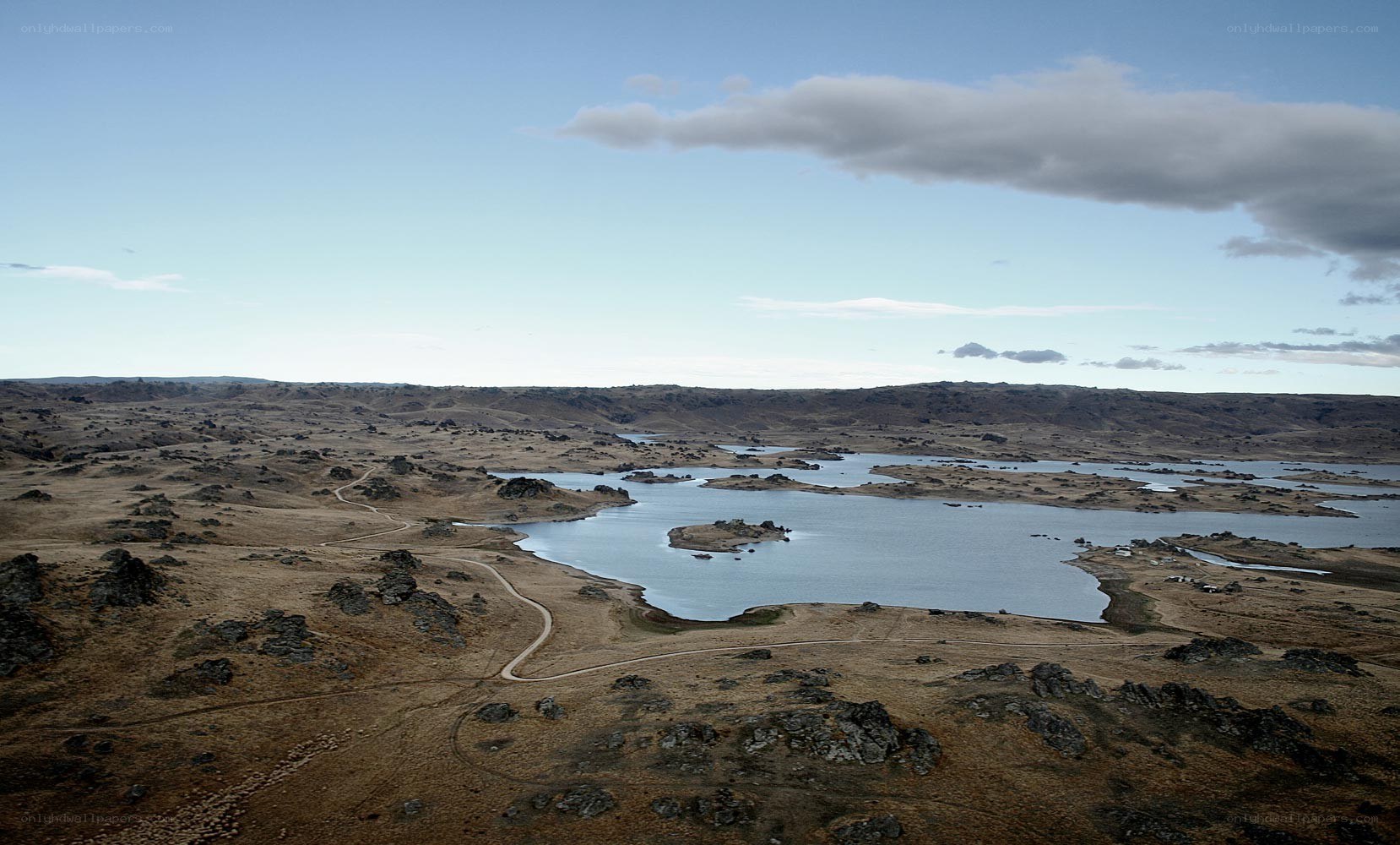 Lakes in a volcanic landscape
