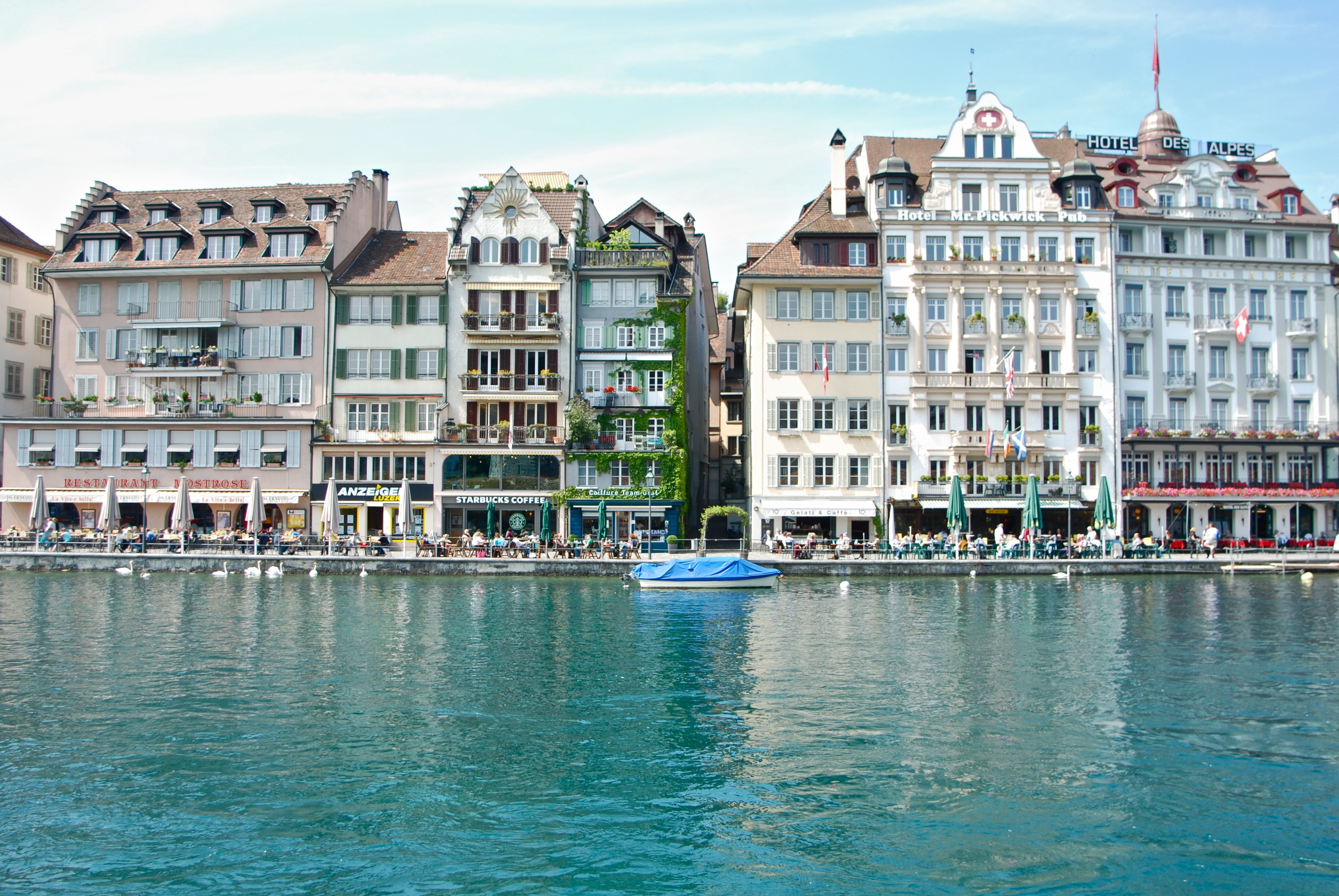 Lakeside buildings in Lucerne