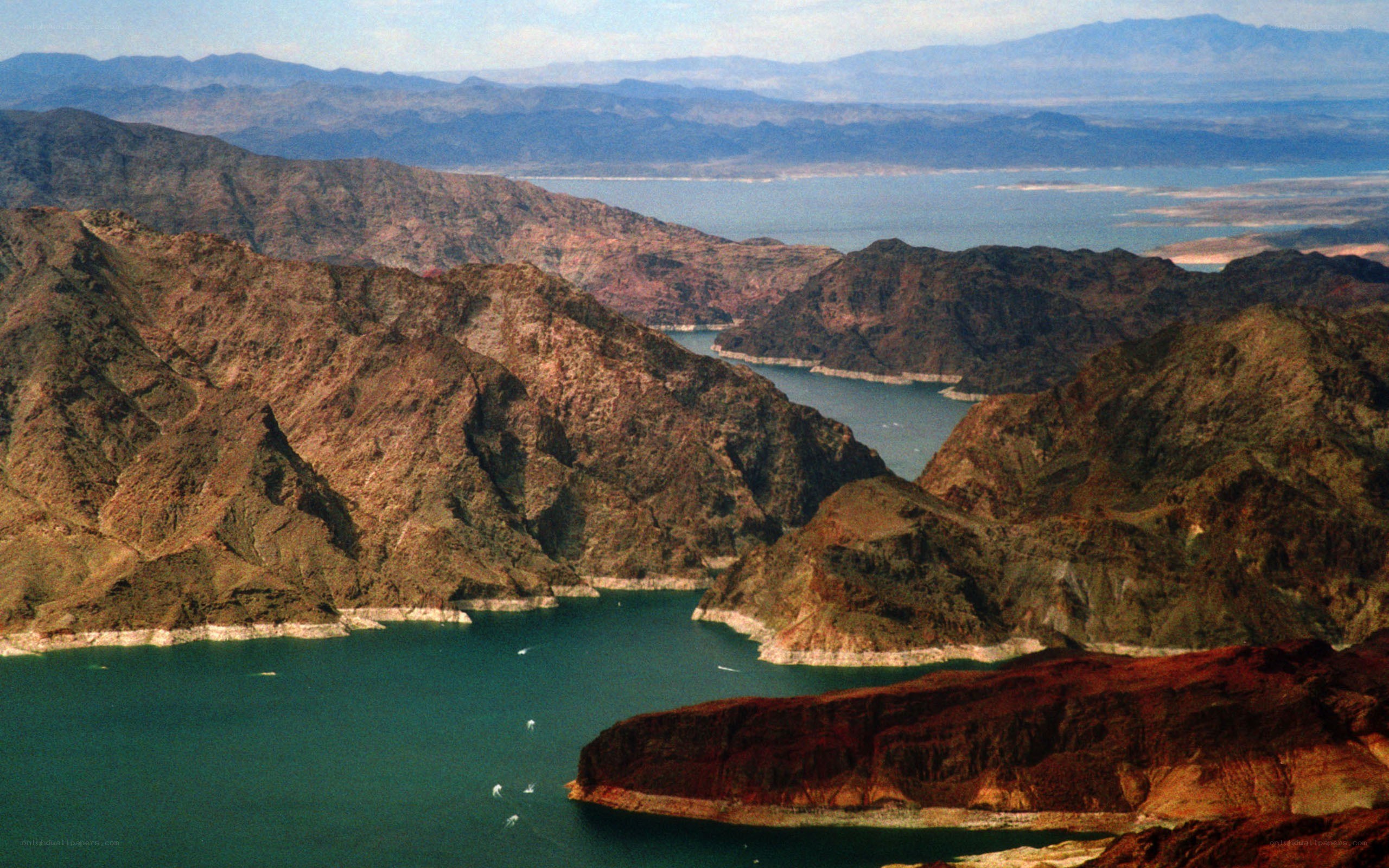 Lakeside canyon landscape