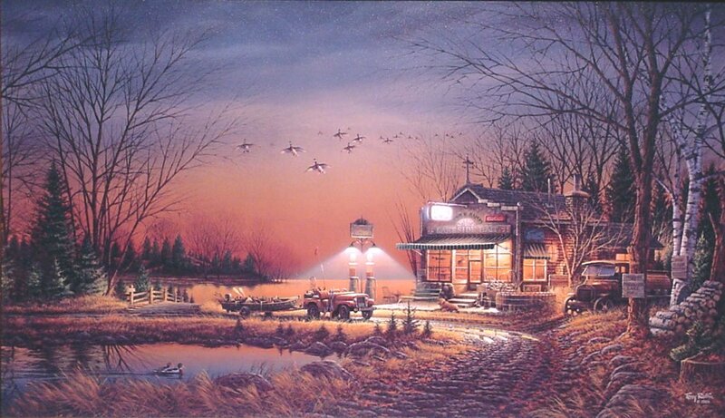 Lakeside Diner at Dusk