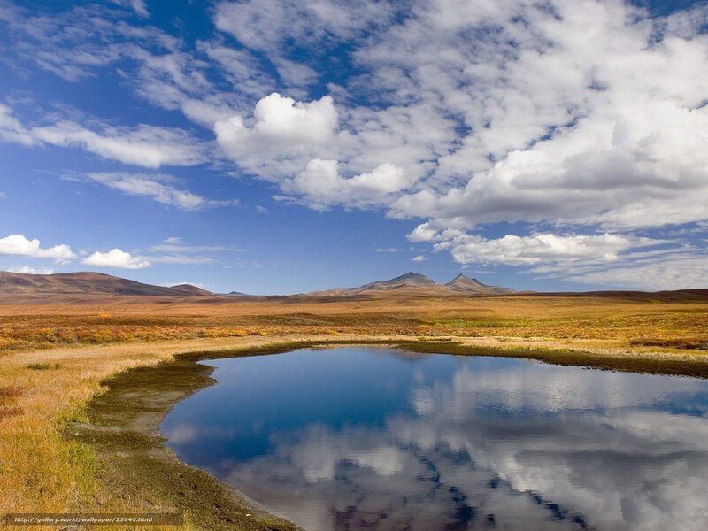 Lakeside landscape with mountains