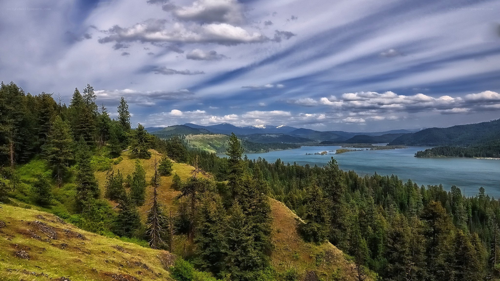 Lakeside mountain landscape