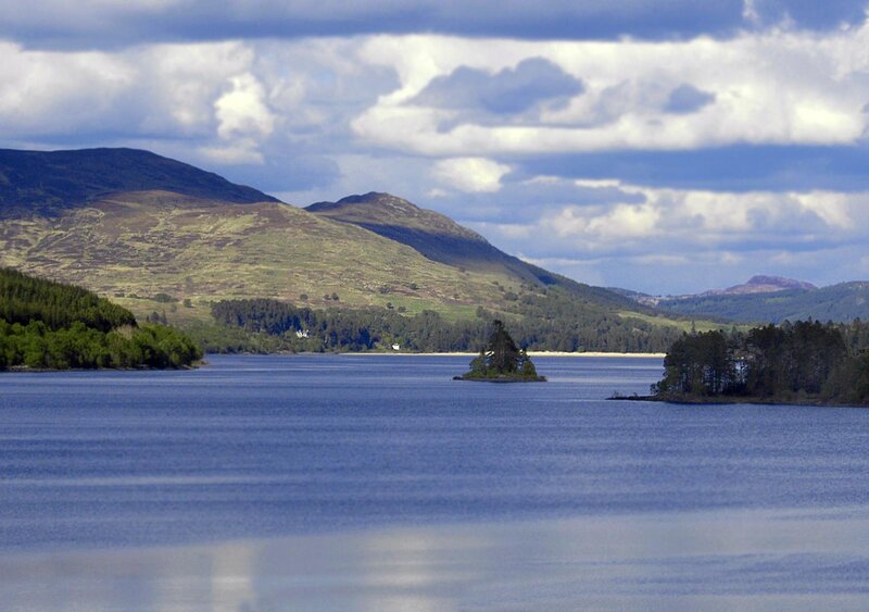 Lakeside mountain landscape
