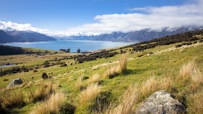 Lakeside mountain landscape