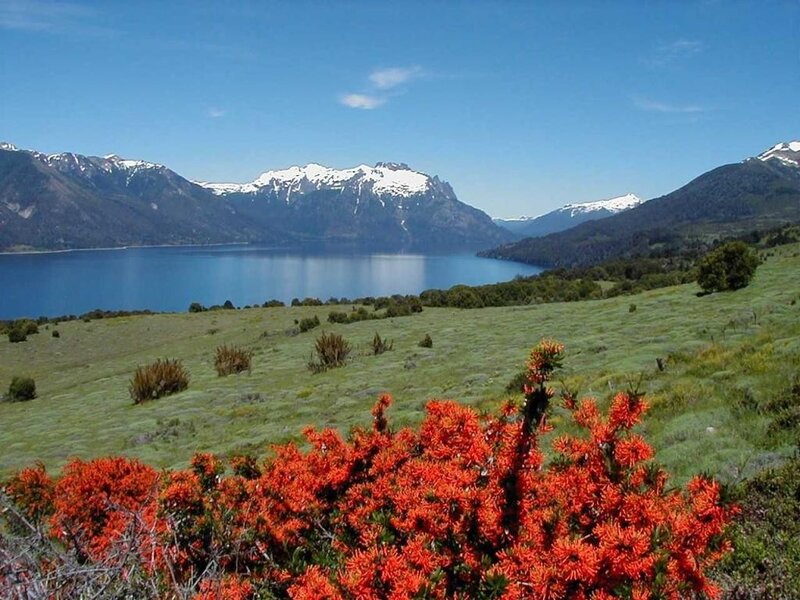 Lakeside mountain landscape