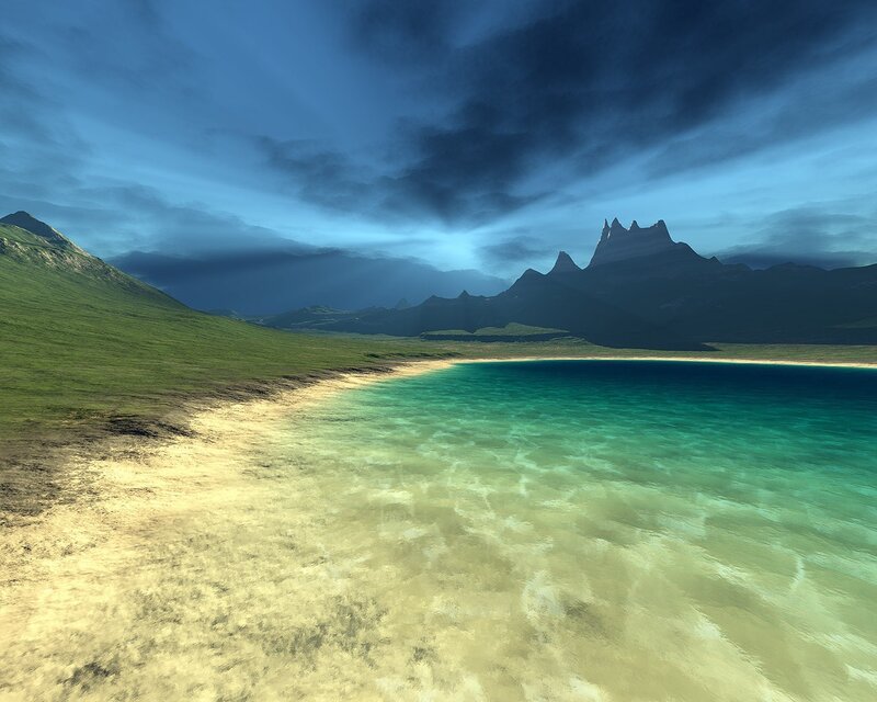 Lakeside mountain landscape
