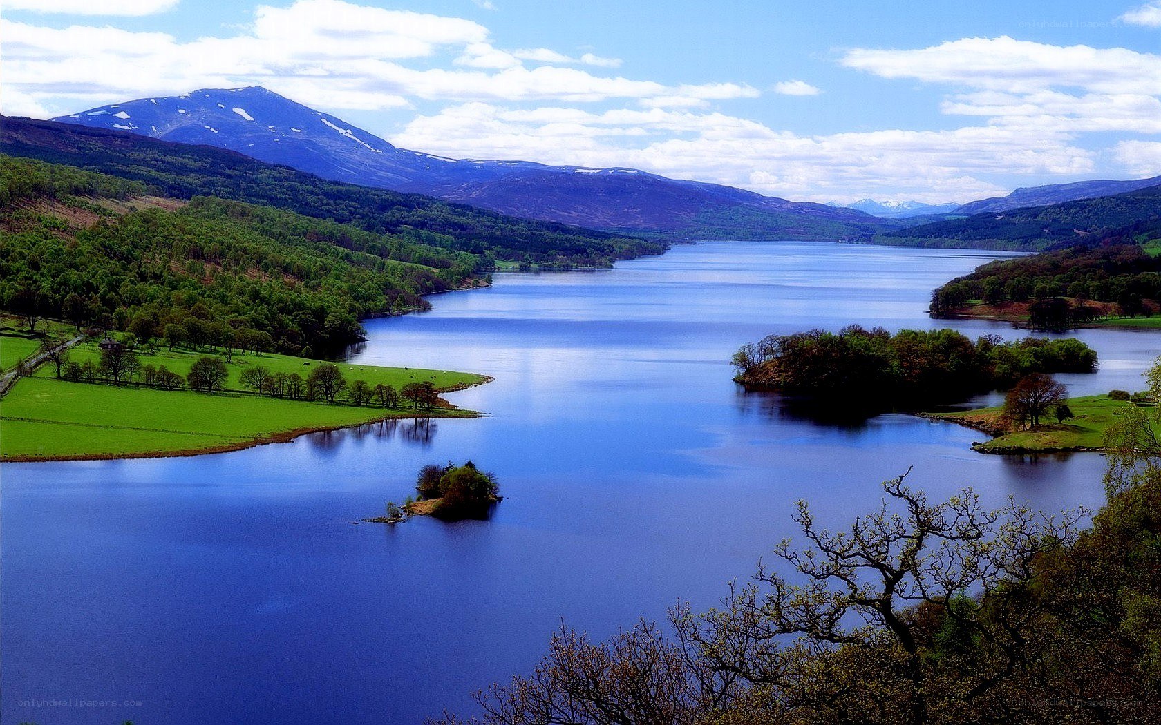 Lakeside mountain landscape