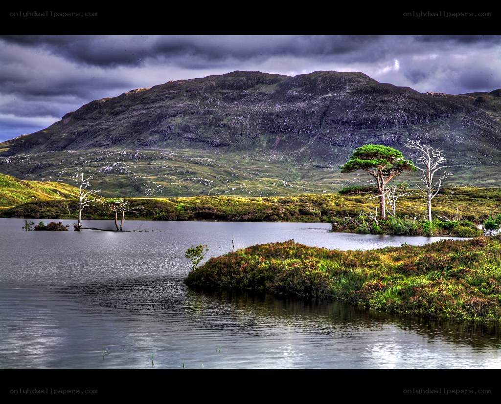 Lakeside mountain landscape