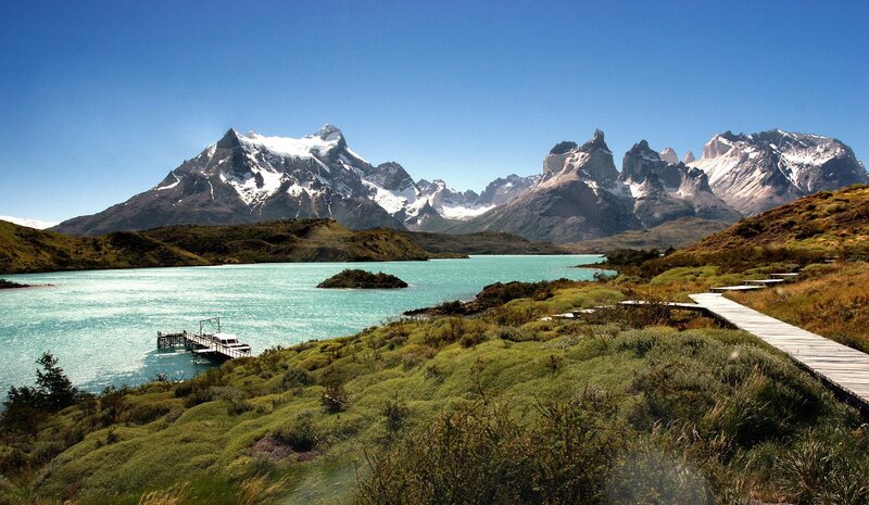 Lakeside mountains in Patagonia