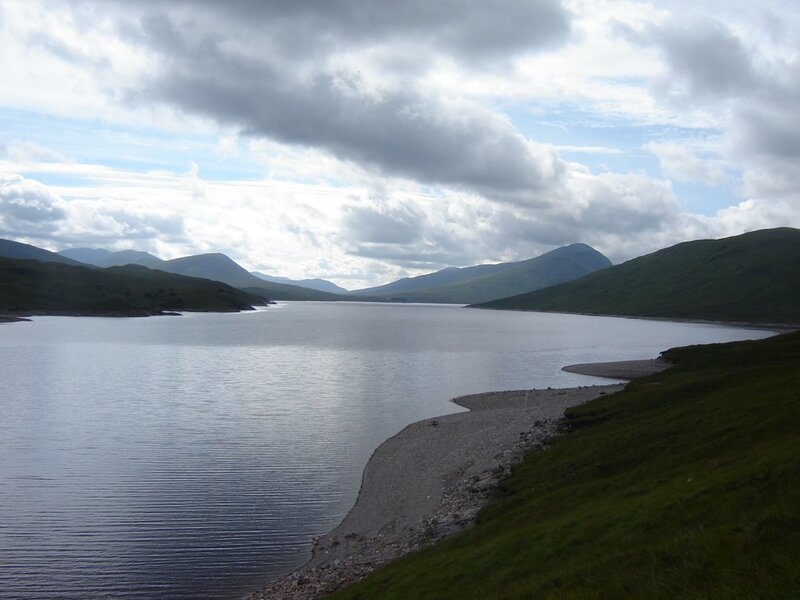 Lakeside view with mountains