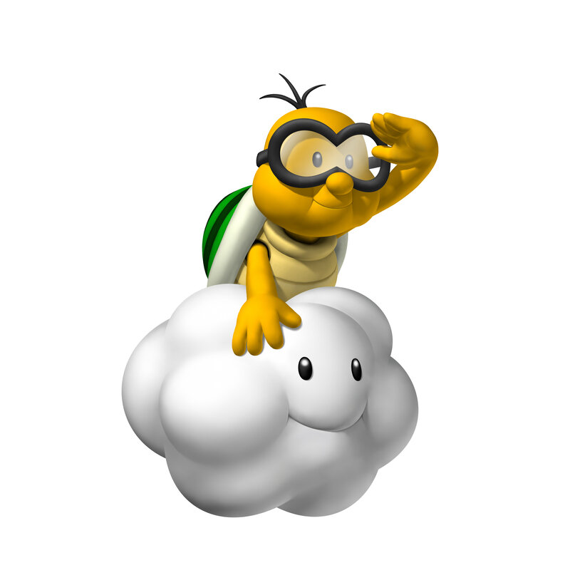 Lakitu on a cloud