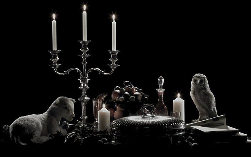 Lamb and Owl on Table