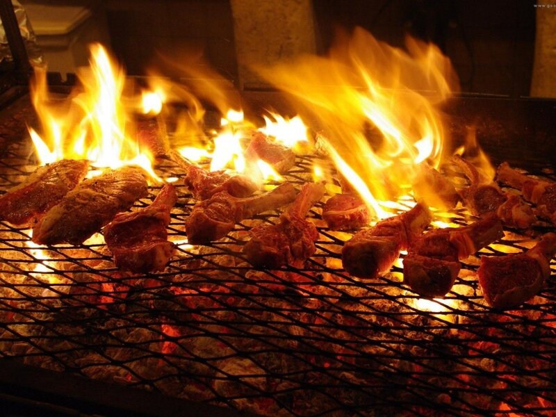Lamb Chops on Grill